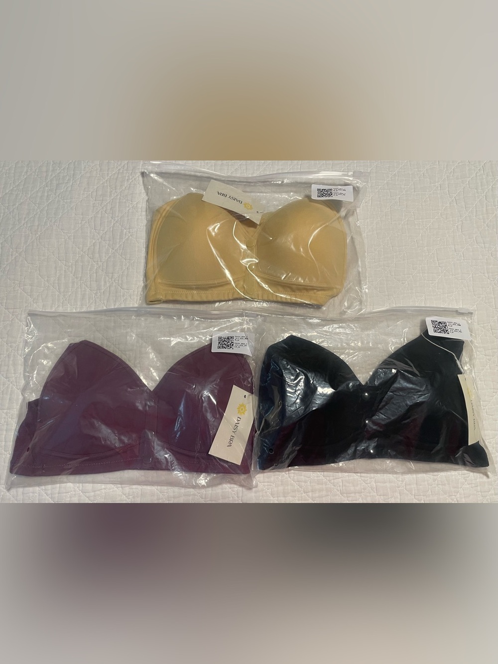 Set of 3 Daisy Bras